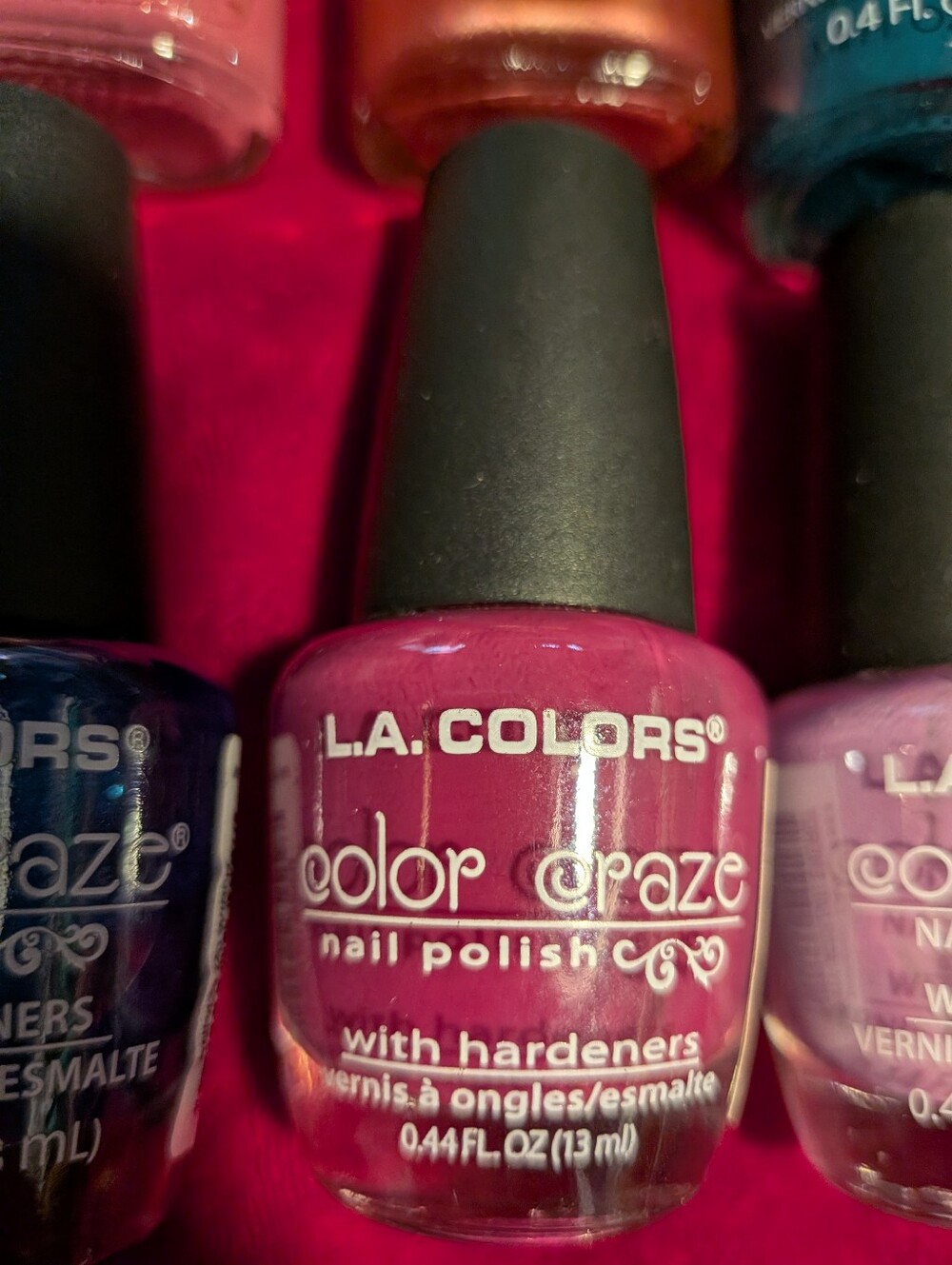 Lot Of 8 L.A. COLORS Color Craze Nail Polish — Magenta Pink